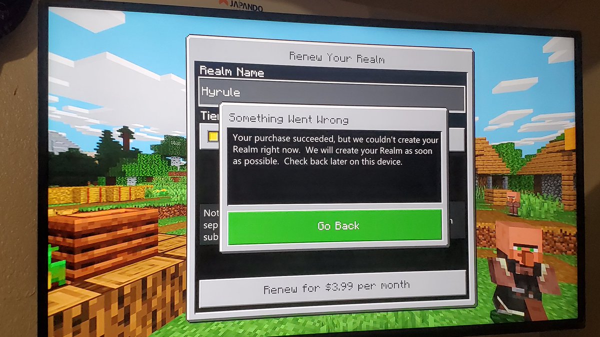 Mojang Status Realms We Are Looking Into An Issue Where Players Are Unable To Connect To Realms We Are Expecting To Be Up For All Affected Users In Minutes