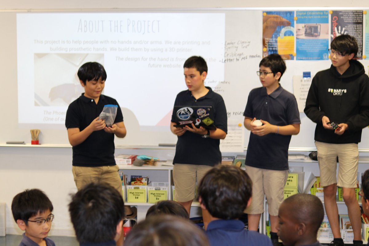 SMISMSSchool's tweet photo. Enabling the Future with a presentation to the 5th graders.  What a great project for our boys to be involved with.  Thanks to the generous donations from parents to make this project a success. https://t.co/FB8BFtwiRx