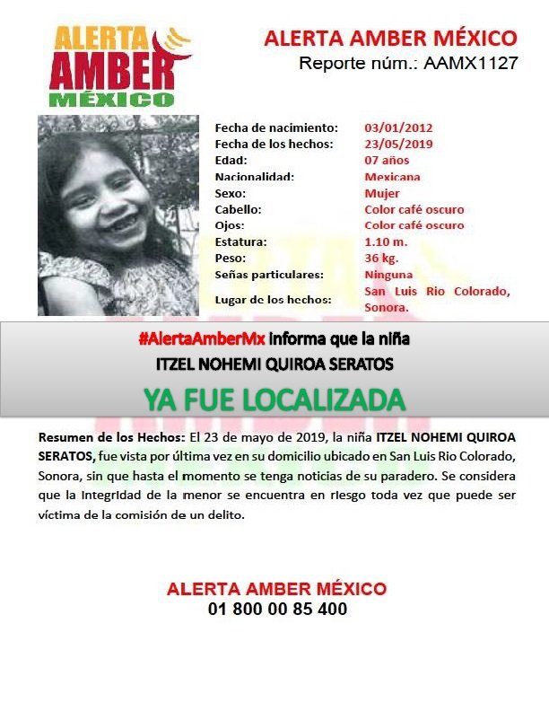 gifeandoando's tweet photo. Agradeciendo su apoyo #AlertaAmberMx informa que la niña ITZEL NOHEMI QUIROA SERATOS de 7 años de edad, ya fue LOCALIZADA. https://t.co/m8lOUdz8tX Dale Me Gusta y Retuitea, apoyanos. Visita nuestra página para más GIFS https://t.co/6hrr4eSi3P