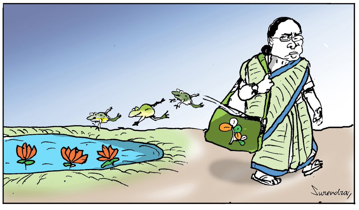surendracart's tweet photo. #threeMLAs #50councillors cross over to #BJP #cartoonscape @surendracart https://t.co/rHYouNAEzj