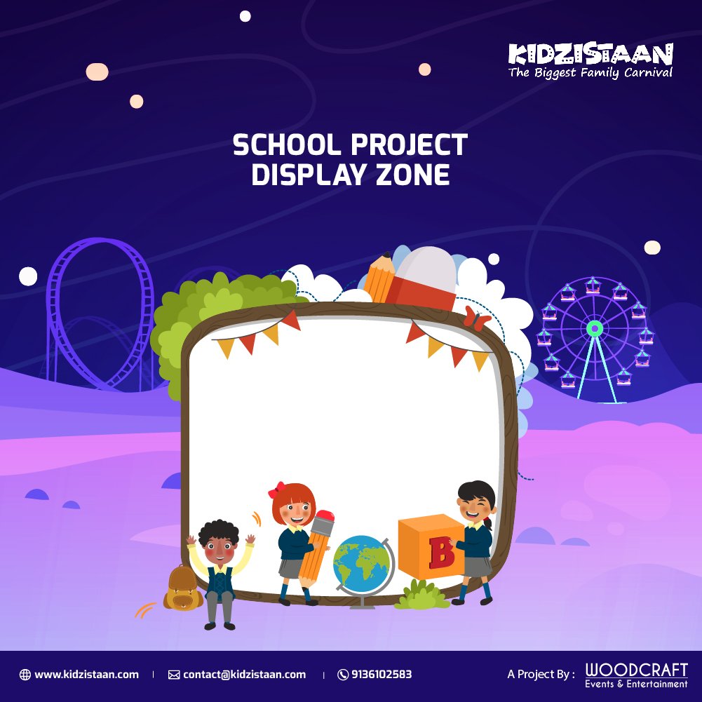 kidzistaan's tweet photo. Explore and participate in the #Kidzistaan's School Project Display Zone to get a chance to win exciting prizes.
Attend the biggest #familycarnival on the 20th, 21st &amp; 22nd of December 2019 at Bangur Nagar Ground, Goregaon West, #Mumbai. 🎡 🚀
#ProjectDisplay #Project #Exhibit https://t.co/T396LdUAZR