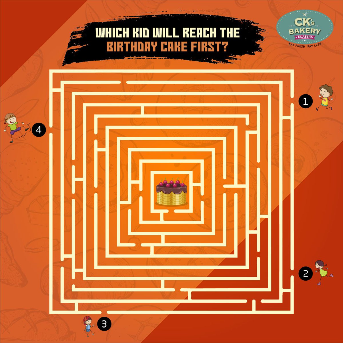 Cks_Bakery's tweet photo. Who do you think will reach the CK's Bakery birthday cake first? 

Tell us your answers in the comments section below! 

#CakeQuiz #Foodie #CakeLover https://t.co/puoFIZL8pb
