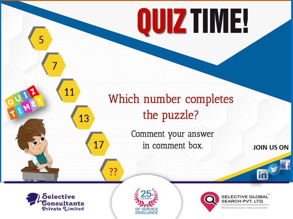JOBS_SELECTIVE's tweet photo. Hi Folks...
It's a quiz time...give your answer in the comment box.
#selectiveconsultants
#quiz #quiztime https://t.co/N6a3xwNjrV