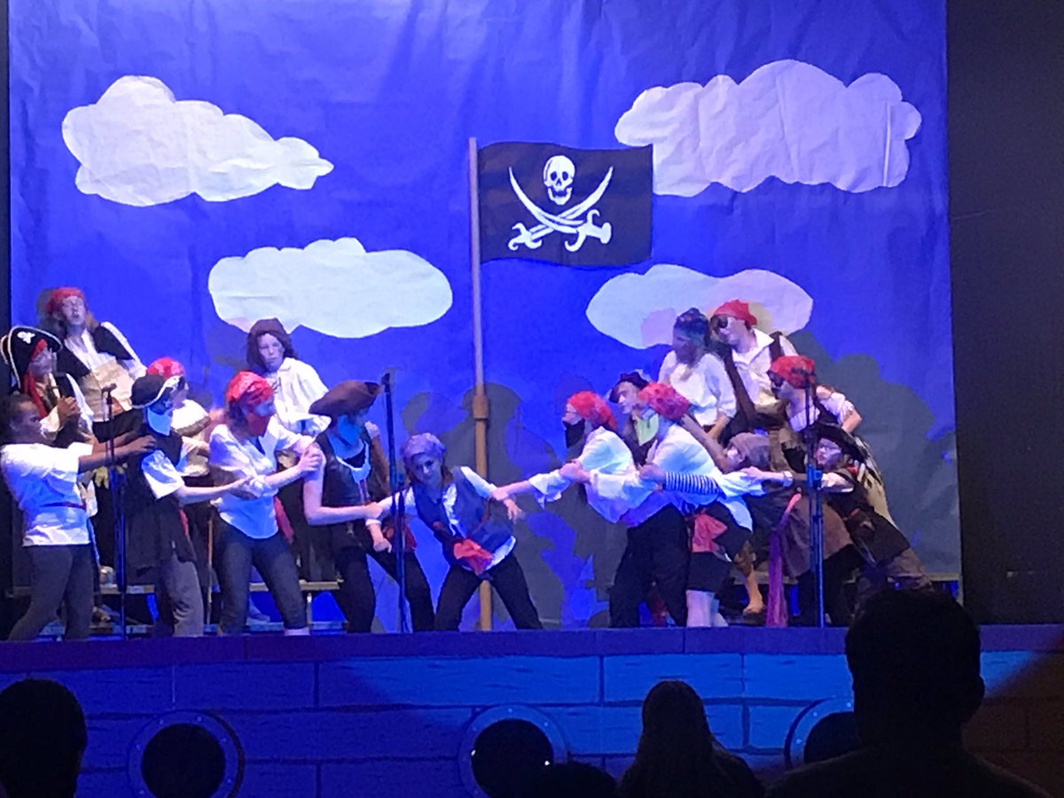 CRCommSchool's tweet photo. What a great show! Students at Caroline Robins Community School put on a wonderful performance of “Pirates, the Musical!” Wow! #theatre #spslearn https://t.co/vm5362vu8k