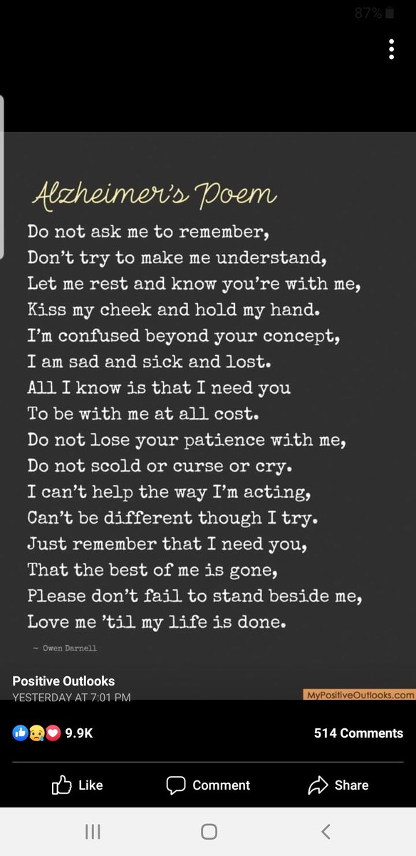mgodwin8's tweet photo. #hardestthingever #givemestrength #Alzheimers #jesustakethewheel #needmorepatience https://t.co/i5eLsXRqfF