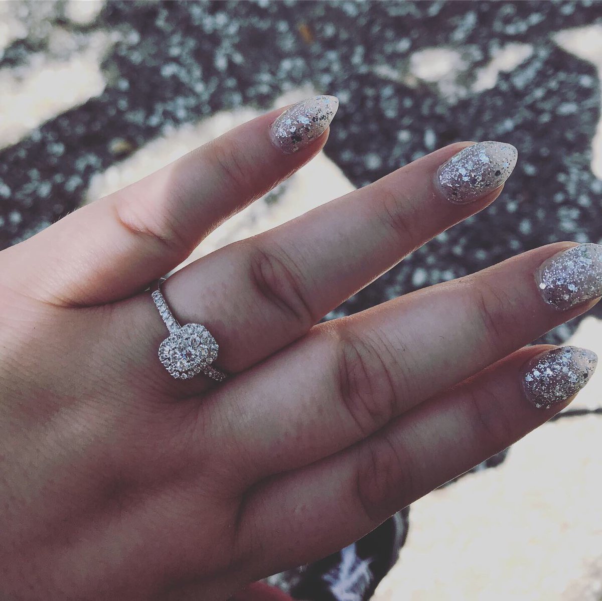 setsailoutlaw's tweet photo. It's been one week since #isaidyes I'm so ready for the wedding planning that's too come! 💚💚 @HumanHairedRobo https://t.co/McyfOQrV8q