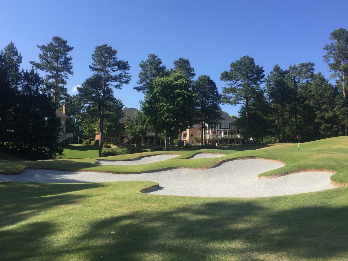 Hamilton Mill GC in Atlanta ready to have BBB polymer applied and sand installed Another 50000 sf ready if it ever rains again
