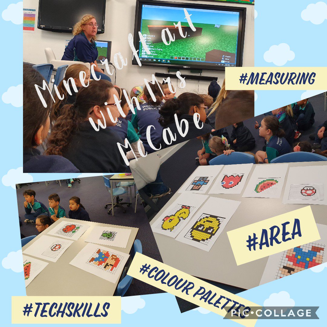 Using Minecraft to teach mathematical skills whilst creating art! #technology #learning #21stcskills <a href="/MeganMc031996/">Megan McCabe</a> <a href="/WarwickFarmPS/">Warwick Farm PS</a>