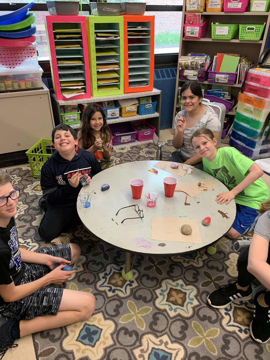 Painting kindness rocks with our buddies! #112Leads