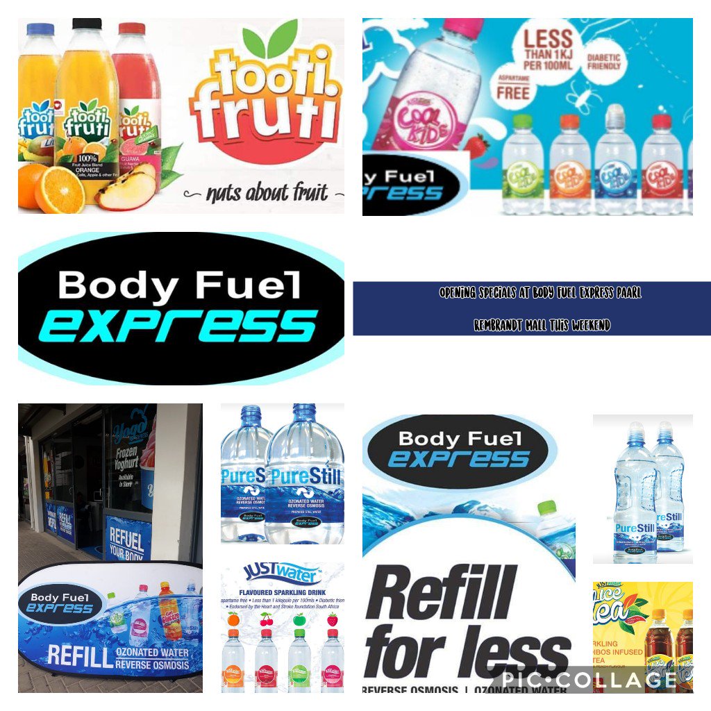 Opening specials visit #bodyfuelexpressPaarl at Rembrandt Mall
<a href="/CityofPaarl/">City Of Paarl</a> <a href="/Paarl247/">Paarl247</a> <a href="/Paarl247/">Paarl247</a> @paarlpost1 <a href="/ShowMePaarl/">ShowMe Paarl</a> <a href="/visitpaarl/">Visit Paarl</a>