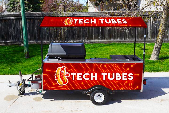 RonCantiveros's tweet photo. Your company logo would look amazing on a mobile hot dog cart! Shout out to @LoriAnneWheeler @jkhoey for the #TechTubes Hot Dog branding! Our hot dog cart is still up for sale! #InformationTechnology https://t.co/tUkqD6hDZu