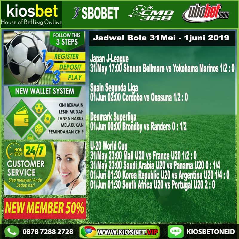 KiosbetOfficial's tweet photo. Jadwal Bola 31Mei - 1juni 2019

#jadwalbola #kiosbet #agenbola #prediksibola #taruhanbola
#ligashopee #ligaindonesia #WorldCup2019 #pasaranbola #viralbokep #videomesum #abgmesum https://t.co/j3eLyvQZKh