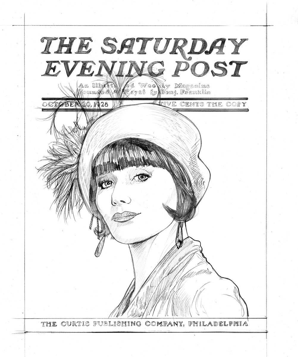 Playing around with some ideas I had with flappers and vintage magazine covers. Miss Phryne Fisher played by Essie Davis, pencil. #saturdayeveningpost #essiedavis #missfishersmurdermysteries #flapper #detective #pencildrawing #vintage #portrait #illustration