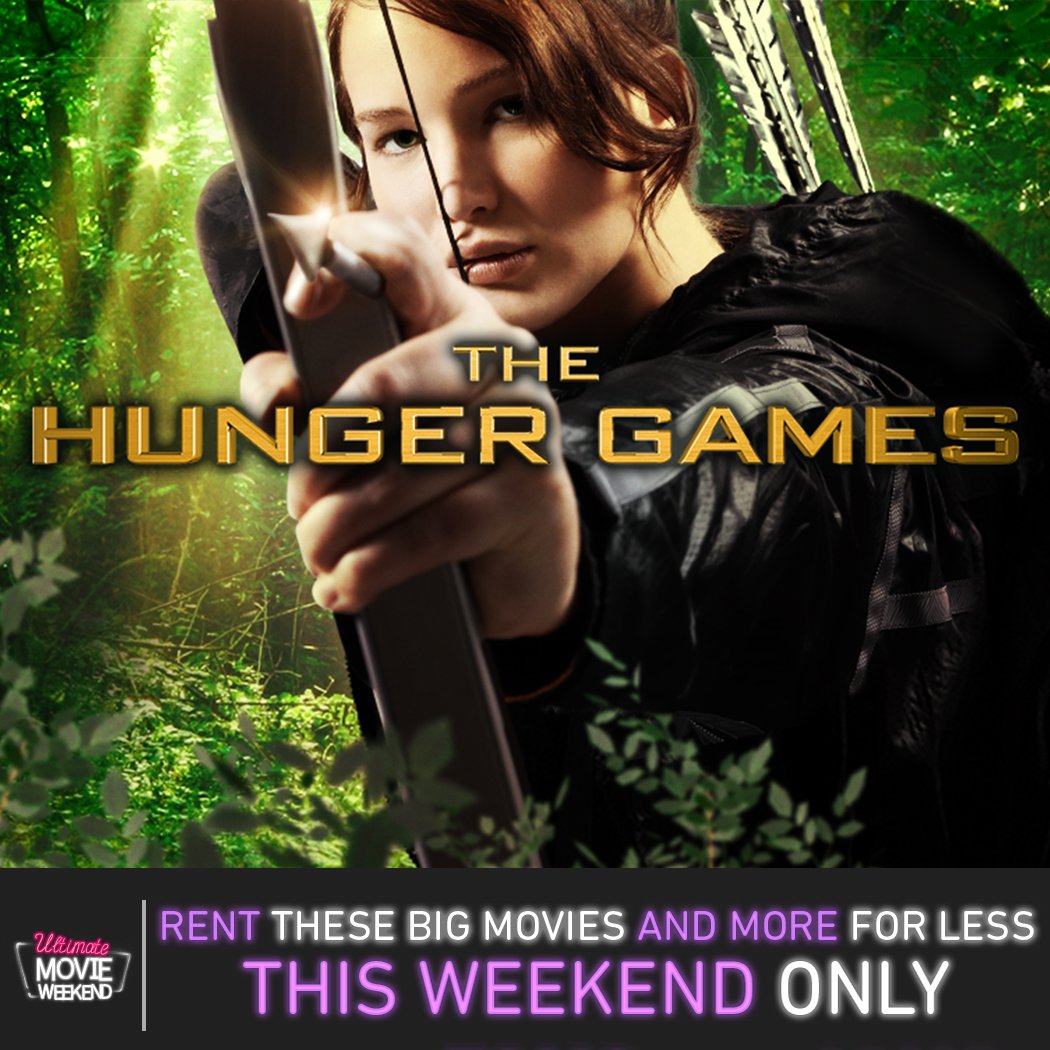 TheHungerGames's tweet photo. Make this weekend the ultimate movie weekend! For a limited time only, rent The Hunger Games and more starting at just $2.99! #UltimateMovieWeekend https://t.co/cDwgnKDhYv https://t.co/hq3ex3QMpB