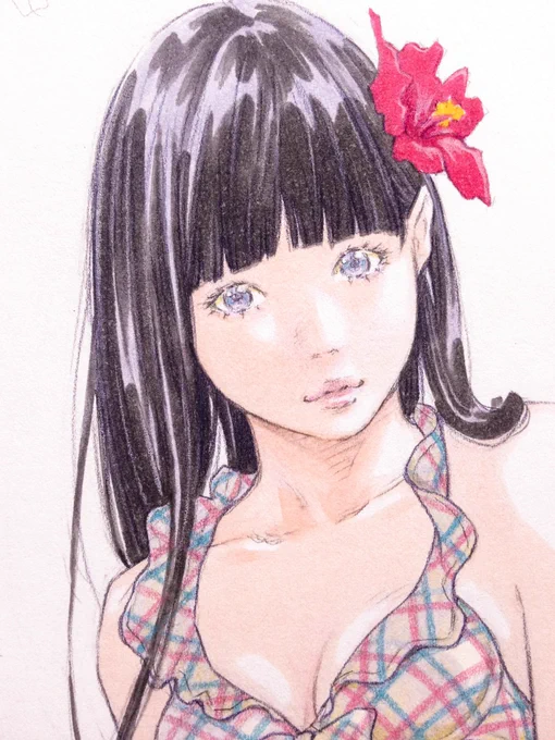 いよいよ明日6月1日(土)、大阪あべのハルカス24階『絵空ゴト』会場内で生ラクガキします。会期中のイベントはこれで最後。魔法の水?片手に頑張りまーす! #絵空ゴト 