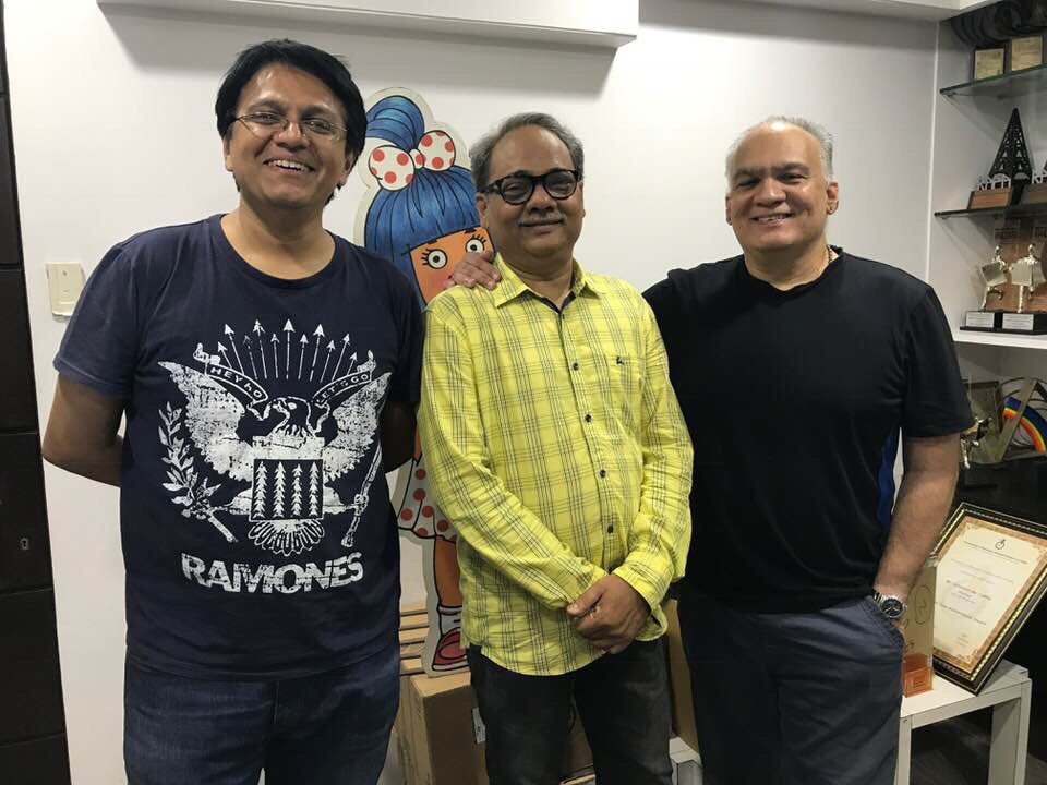 And so today we complete 25 years together as the Amul topical creative team - Manish Jhaveri, Jayant Rane and me, the 3 Maska-tiers!