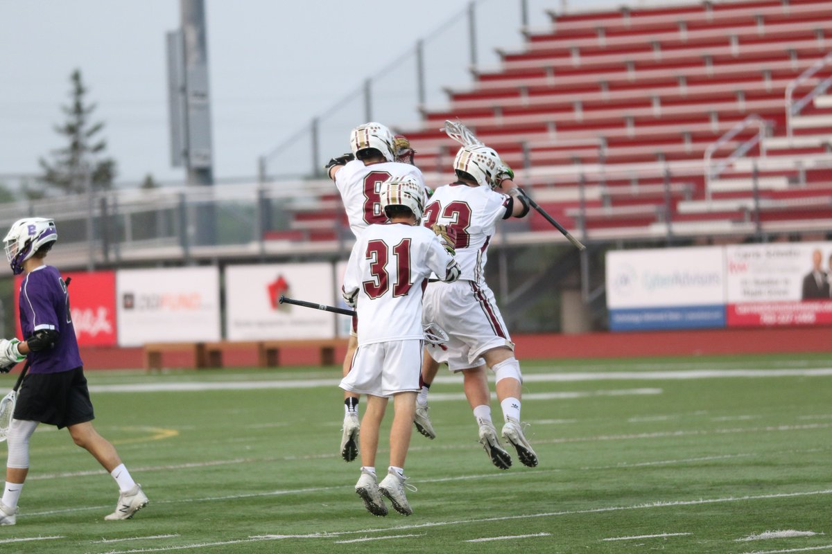 laplante71's tweet photo. Action from the @mgcrimsonlax 11-3 home playoff win over @BHSBison. Buffalo finishes season 10-5 overall. Maple Grove plays Wayzata on Monday in section semis. 
@MGActivities @CrimsonLeafy19 @MapleGroveSrHS https://t.co/MXT9x8INfJ