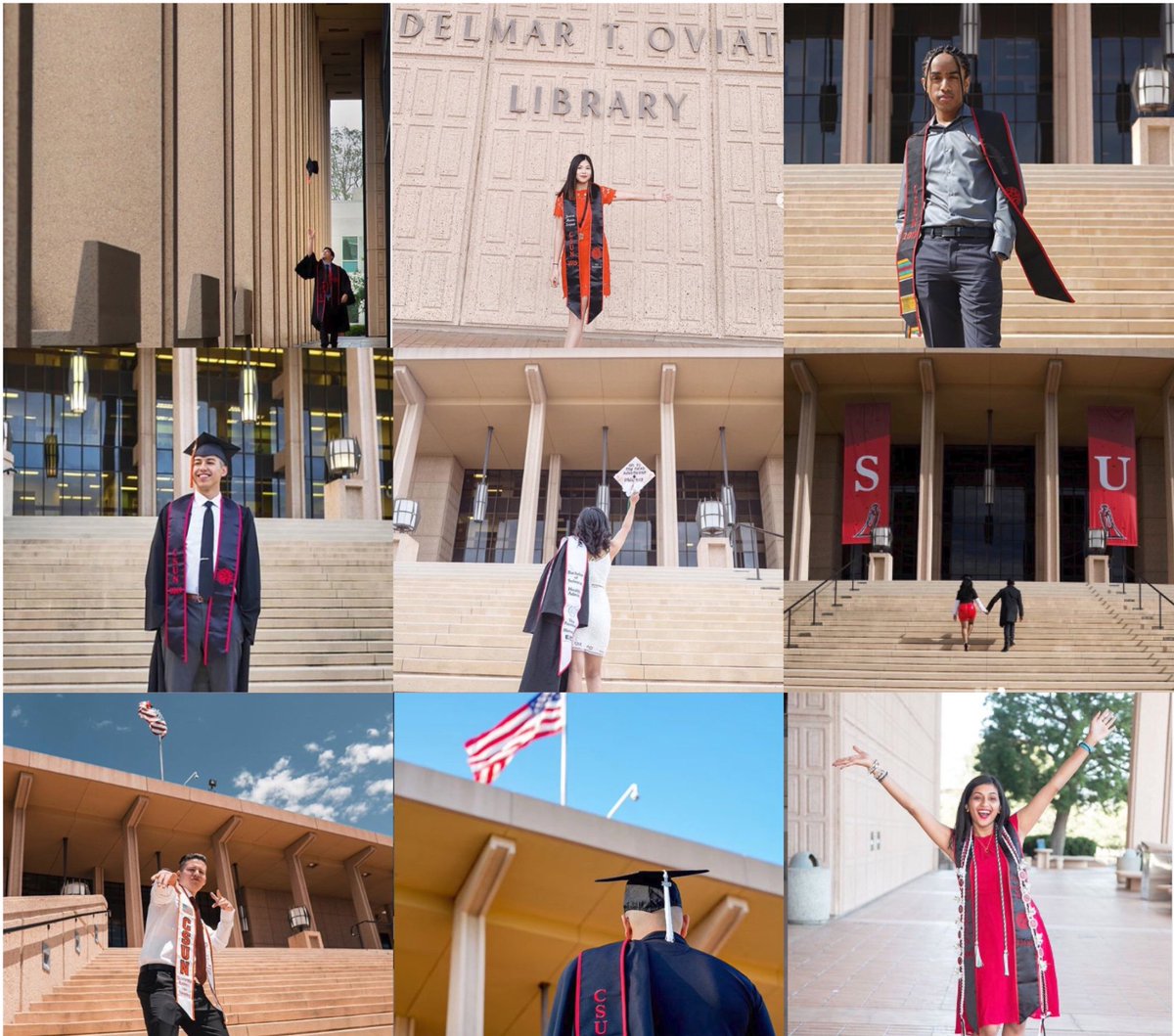 CSUNLibrary's tweet photo. Weβre still smiling over all the amazing grad photos out there! Jess shared, βI will miss my favorite study spot.β
Congratulations, grads! ππβ€οΈ
#CSUN #OviattLibrary #CSUNGrad19 https://t.co/MMqEn0LU29
