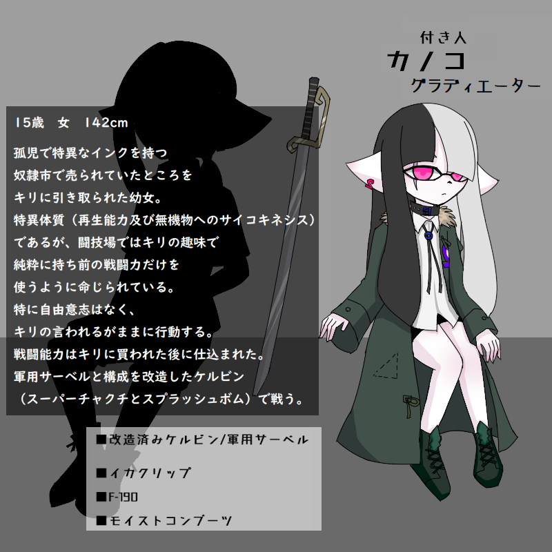 izayato's tweet photo. ハイカラ地下闘技場（@HCUG_Project ）で二人追加させていただきます。支援者（観客）で金持ちの青年キリとグラディエーターで付き人のカノコです。既存の三人ともどもよろしくおねがいします！
  #ハイカラ地下闘技場_CS https://t.co/NvWYRwxrhD