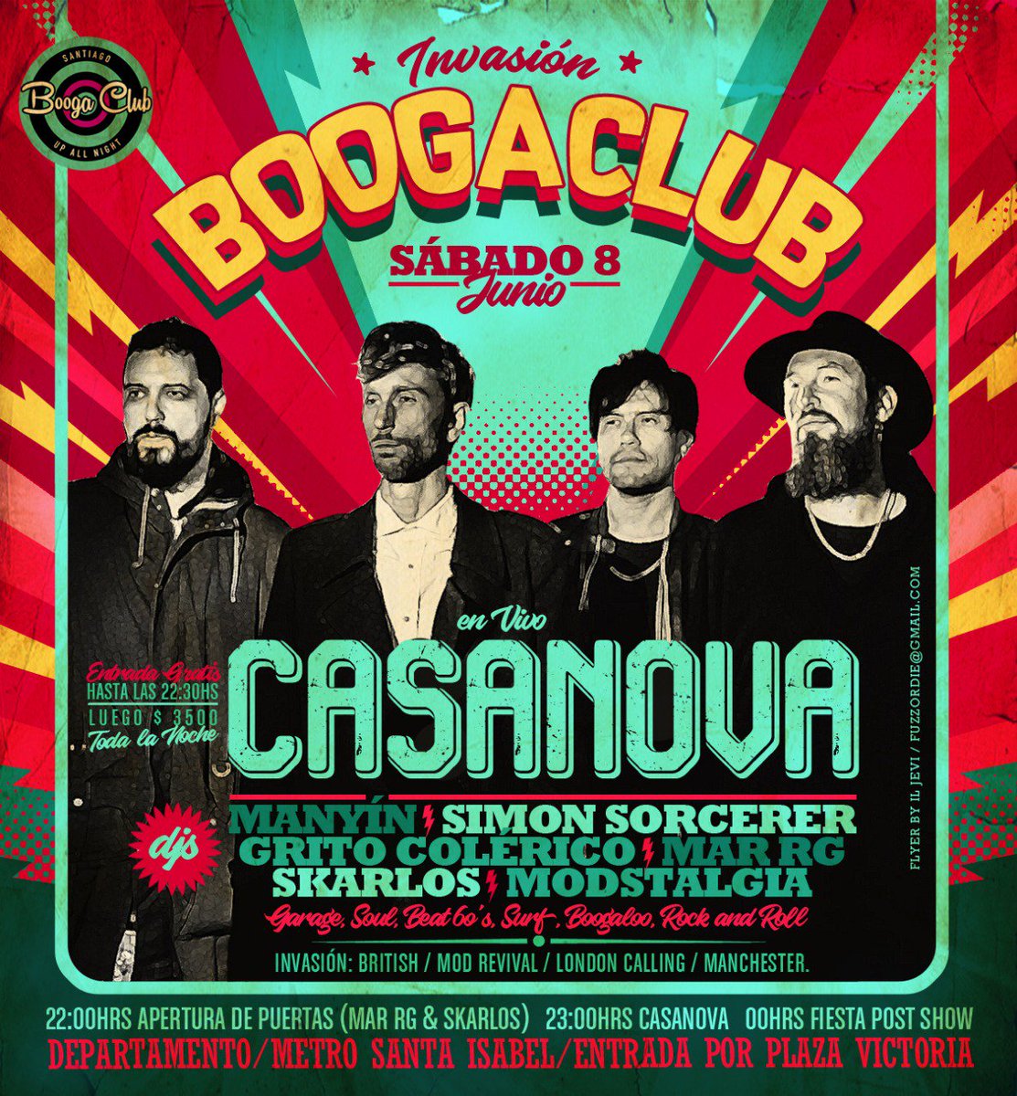 Tenemos show en #Santiago el sábado 8 de junio en #Departamento! 22:00 hrs.