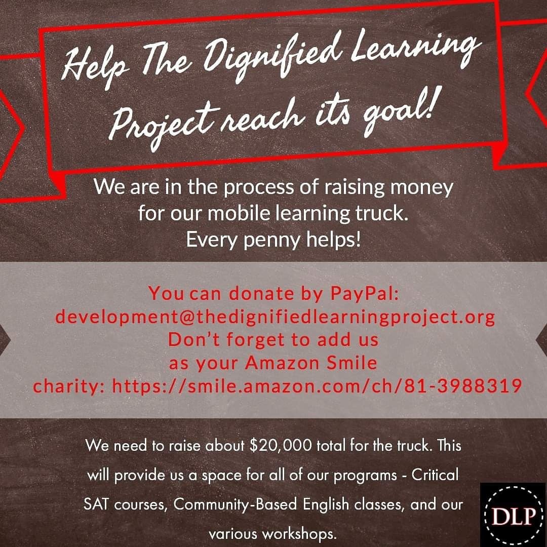 DignifiedLP's tweet photo. We are #fundraising for a truck for programs as our biggest struggle is finding spaces. Donate through PayPal:
development@thedignifiedlearningproject.org.
#education #nonprofit #fundraiser #TheDLP #community #students #educators #teachers #socialjustice #equity https://t.co/EqCVQdu04h