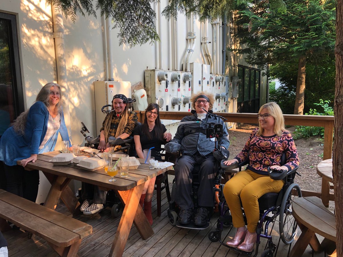 JesseCollens's tweet photo. What a great day! I got my picture with The Seattle Seahawks Griffin Brothers at the Microsoft ability expo then got to spend some quality time with some friends.#A11Y #AllInclusive https://t.co/dyfz17XHoJ