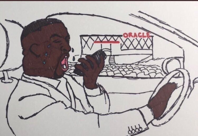 HZRRIS's tweet photo. Draymond calling Pusha T in the parking lot tonight https://t.co/oo5OedZlAZ