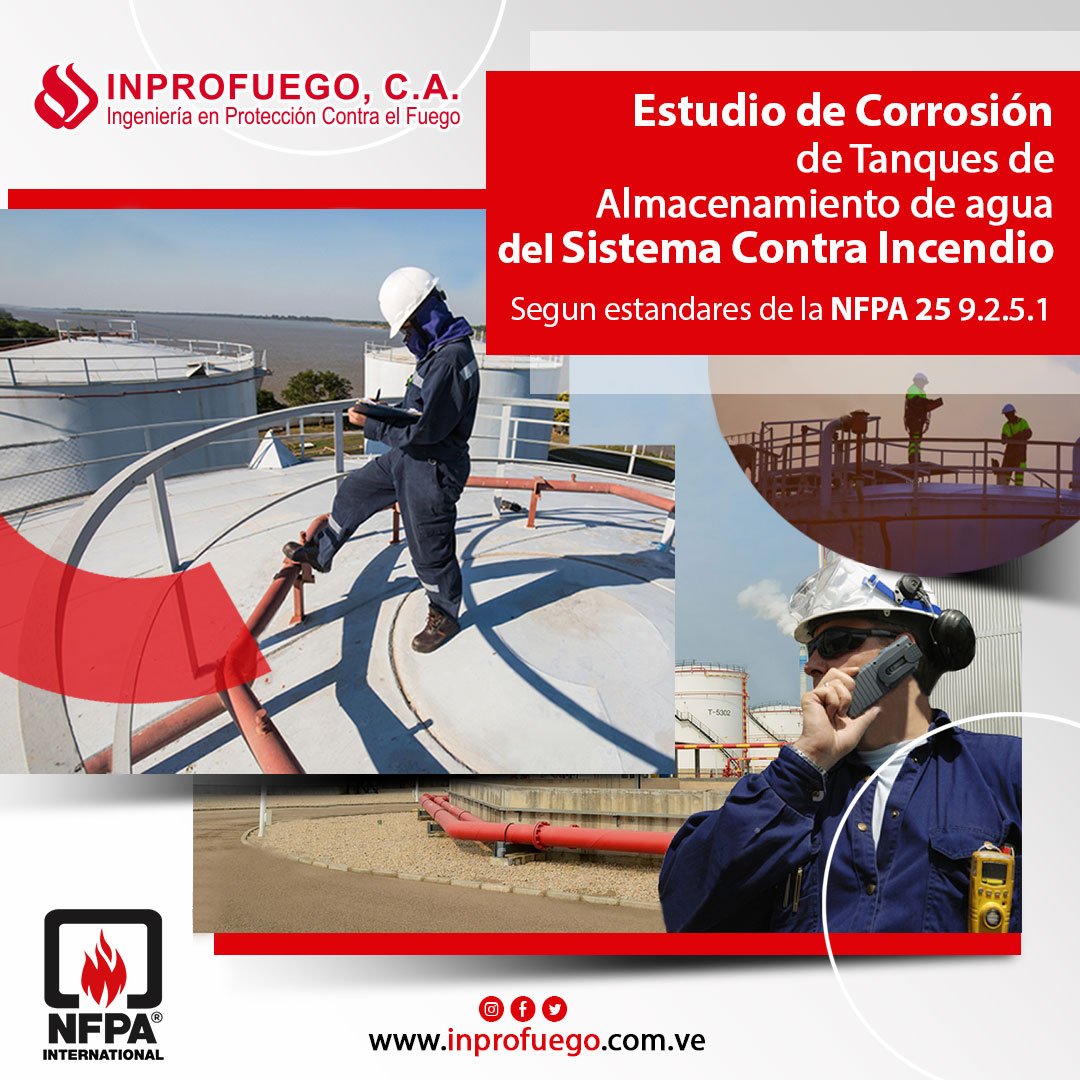 Inprofuegoca's tweet photo. El interior de los tanques de acero sin protección contra la corrosión debe ser inspeccionado cada 3 años y el interior de los otros tipos de tanques debe ser inspeccionado cada 5 años #venezuela #tecnologia #proteccion #vida #incendio #evaluacion #ingenieria #tanque #followus https://t.co/SY9js6hHML