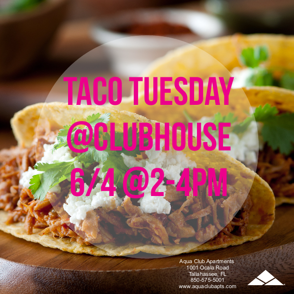 SocialSeminole's tweet photo. TACO TUESDAY! 6/4 @2pm https://t.co/TLrDa0wqt3