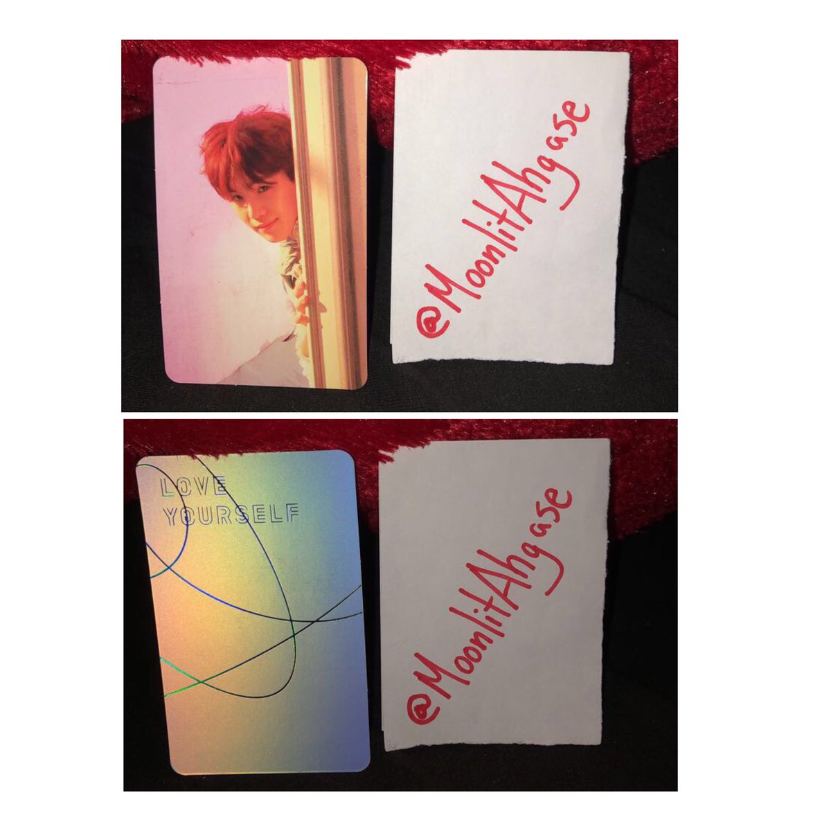 MoonlitAhgase's tweet image. WTT:BTS 
Have: pictured below
Want: respective Jimin PCs 
From: USA
Worldwide: Yes
#BTS #BTSpcs #WTTBTS #BTStrade #BTSARMY #ARMY
