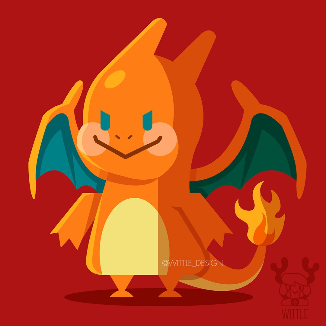 29 - Pokemon - Charizard ... swipe for my process ... 'insert how Charizard  is not #dragontypepokemon meme here' ... #pokemon #charmander #gen1  #charmeleon #charizard #pokemonswordshield #pokemongo #vector #bestvector  #fanart #flatvector #sketch ..., image size:1080x1080