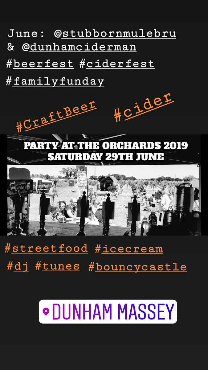 Join us for our 2nd #PartyAtTheOrchards <a href="/beerfest/">beerfest</a> #ciderfest #familyfunday drinks <a href="/StubbornMuleBru/">StubbornMuleBrewery</a> &amp; <a href="/Dunhamciderman/">Chris Hewitt</a> food <a href="/smokefireflame1/">smokefireflamebbq</a> <a href="/thecurryden/">Thecurryden</a> #dunhamicecream tunes <a href="/beachesofmcr/">beaches of MCR</a> &amp; for the kids #activites #books <a href="/B_forButterfly/">BforButterflyBooks</a> #bouncycastle. Tickets see website