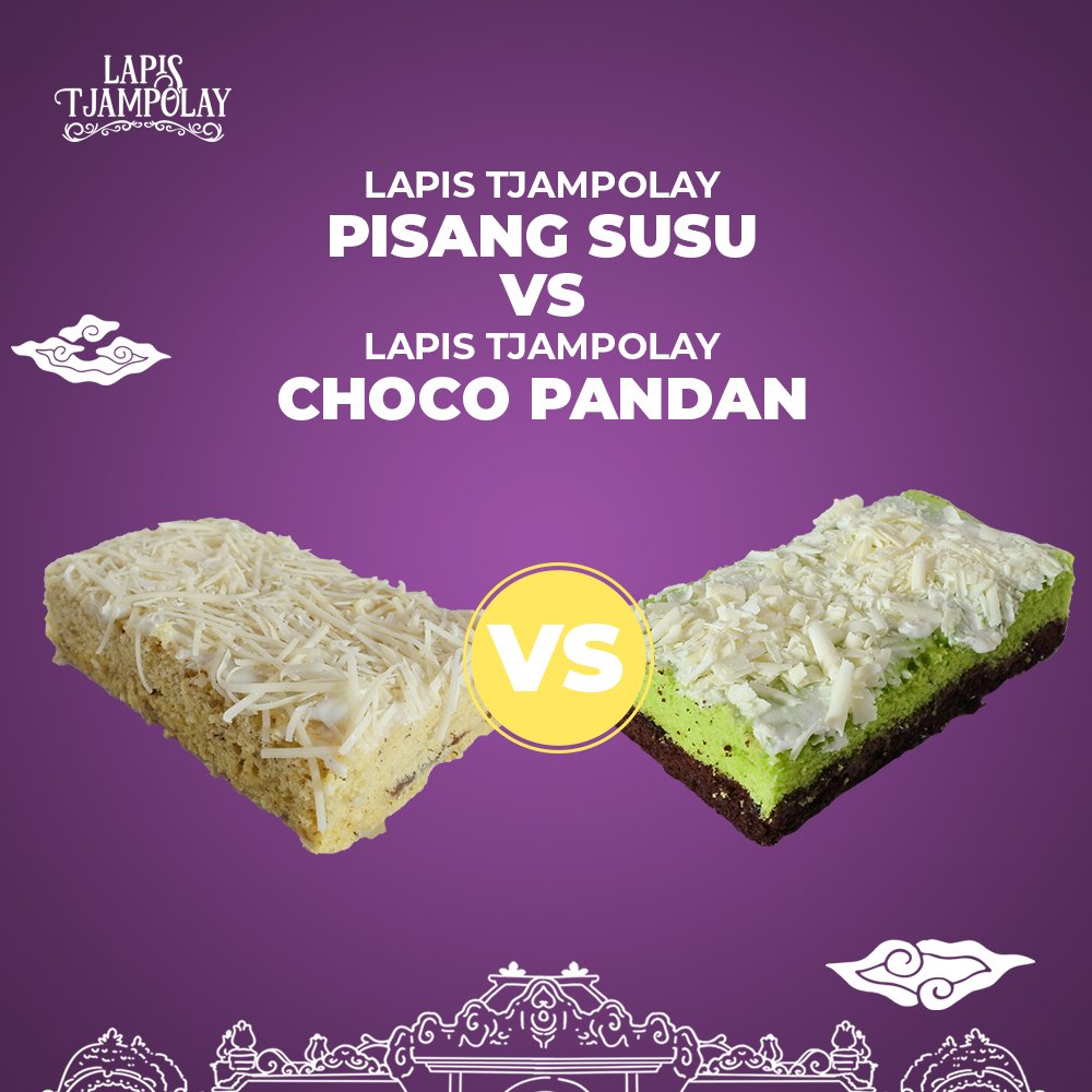 lapistjampolay's tweet image. #LareLapis pilih #LapisTjampolay #PisangSusu yang manis atau #LapisTjampolay #ChocoPandan yang wangi?
.
Harga mulai Rp 25.000 
. 
Tersedia rasa 
+ Pisang Susu 
+ Mangga Gincu 
+ Choco Pandan 
+ Coffe Mocca 
. 
Ayo borong di toko terdekat!