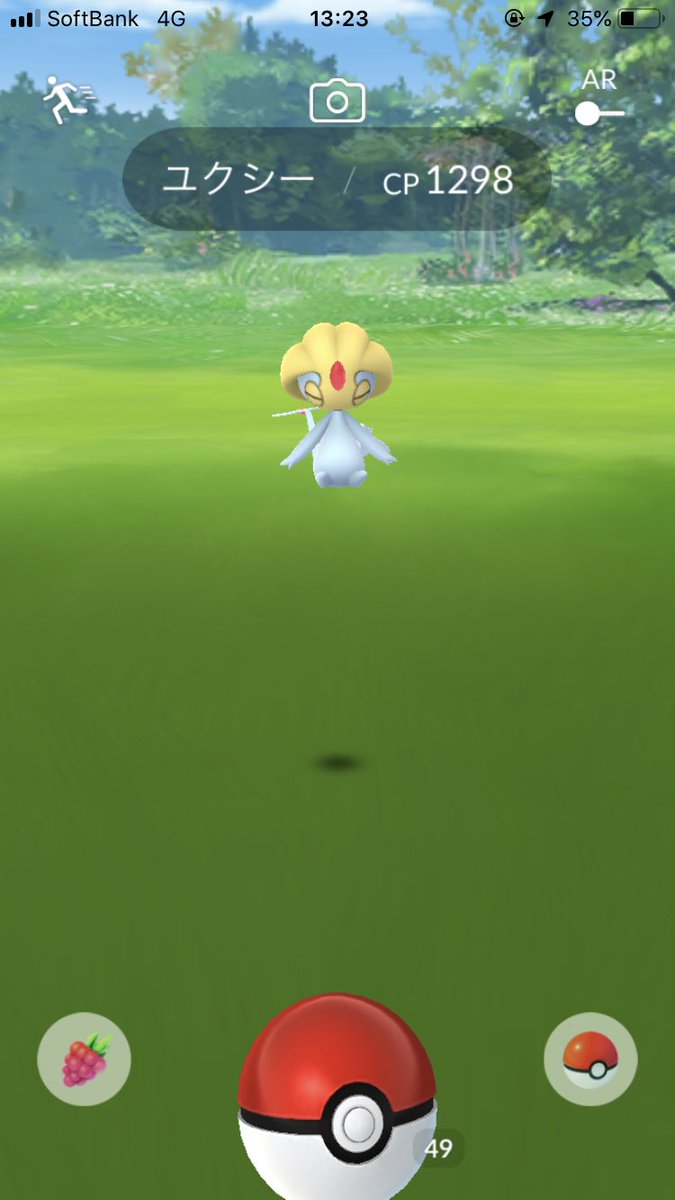野生のユクシー 伝説レイド期間が過ぎてもゲット可能 突然の出現にびっくりする ポケモンgo攻略まとめ速報