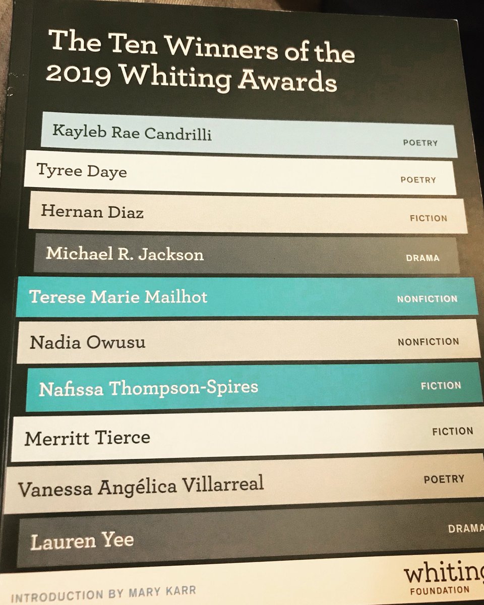 Looking forward to this.
#whitingawards #2019