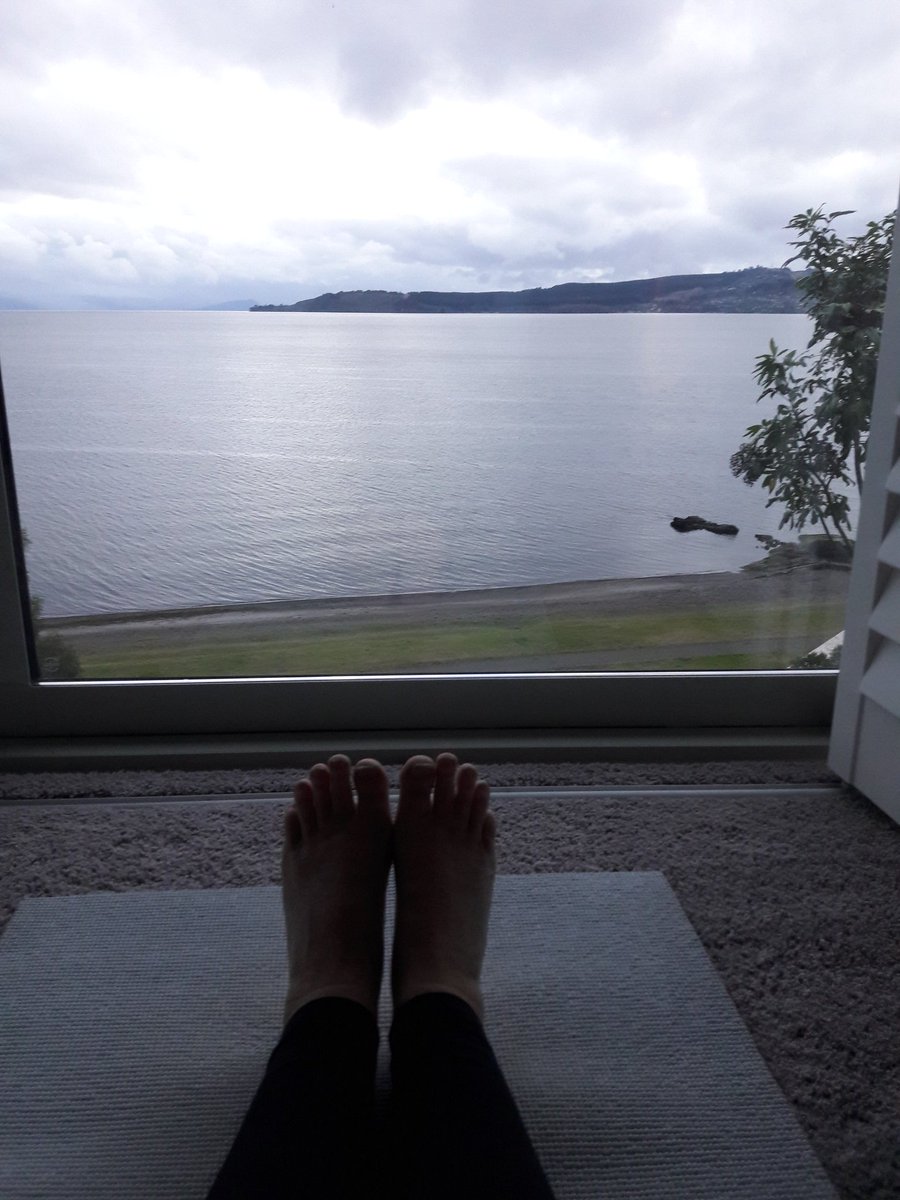 Yoga with a view. Hope you are all enjoying your  #wellbeing day #wpstaupo