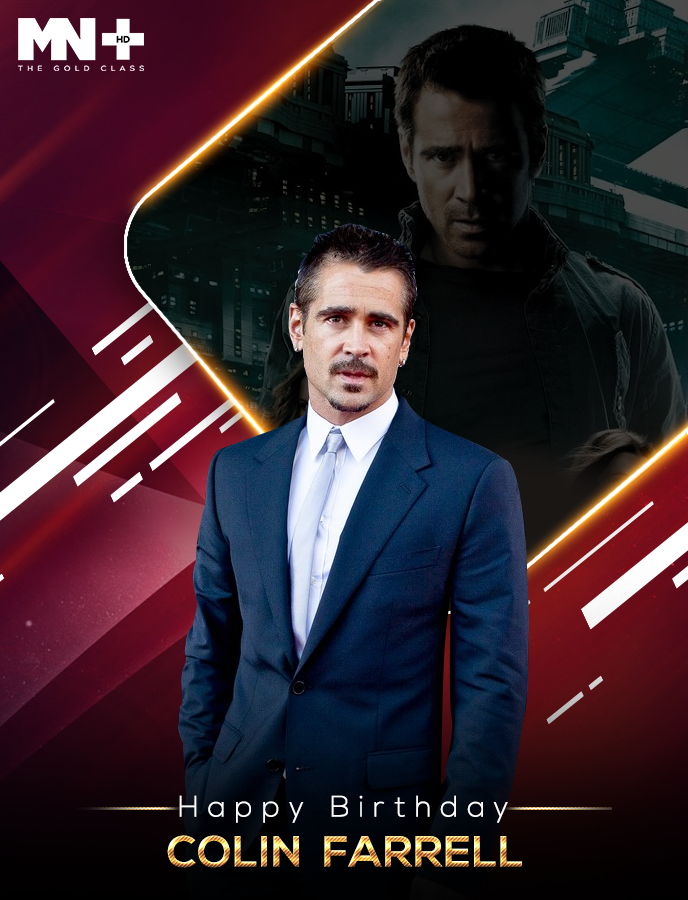 mnplustv's tweet photo. Wishing Irish actor Colin Farrell, a #HappyBirthday. He made his film debut in the Tim Roth-directed drama, The War Zone. He also appeared in Steven Spielberg's science fiction thriller, Minority Report and as the villain Bullseye in the superhero film, Daredevil. https://t.co/ZA1OCqfLEu