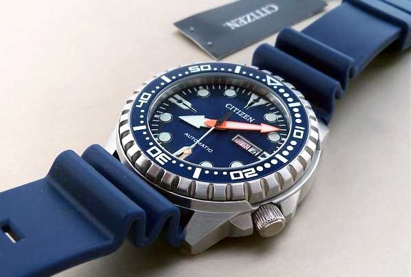 citizen automatico azul
