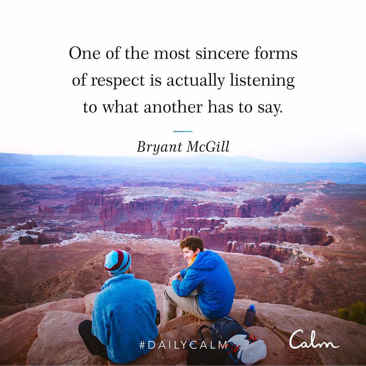 calm's tweet image. Do you practice mindful listening? #DailyCalm