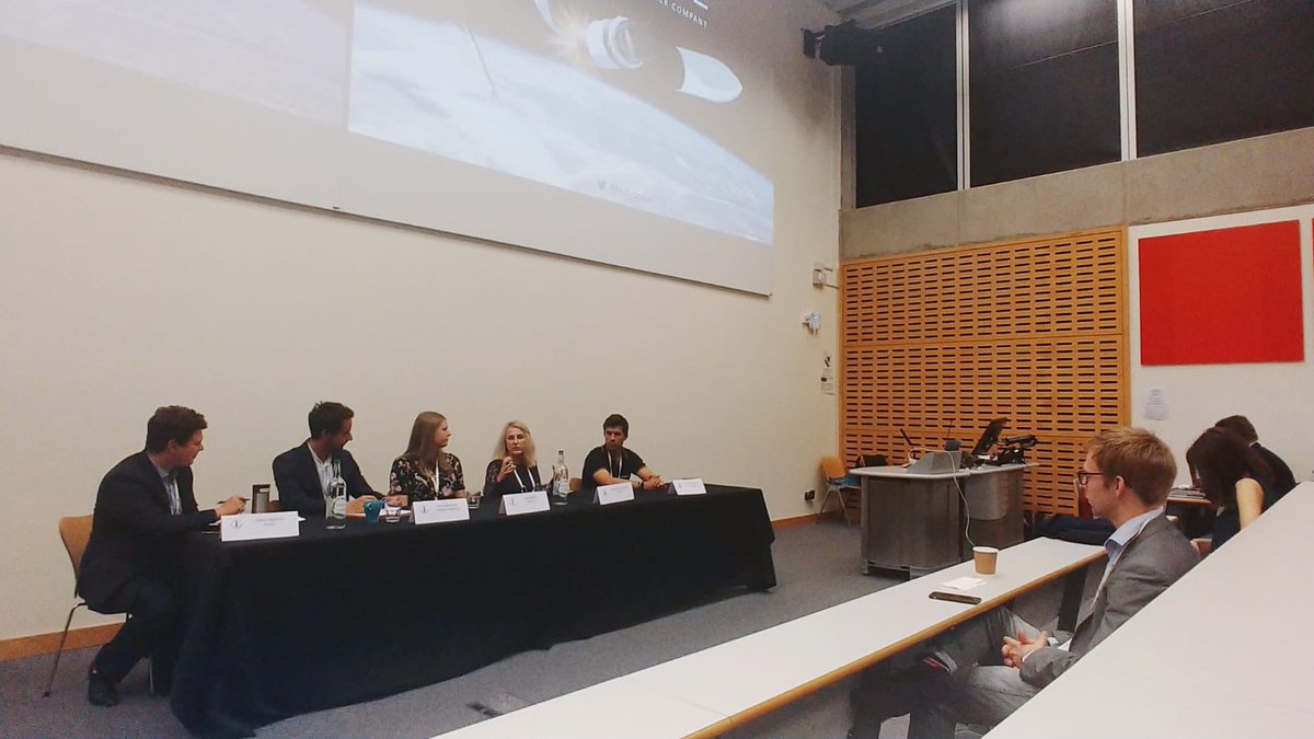 SGAC's tweet photo. #ESGW2019: We now hear from the panel “New Space and Constellations”. Happy to have Adam Vigneron of @Airbus moderating the discussion between: 
💬 Pierre Bertrand @OneWeb
💬 Katie Miller @Skyrora_Ltd 
💬 Agnieszka Lukaszczyk @planetlabs
💬 Francisco Garcia @PLD_Space https://t.co/3e2U8W0THE