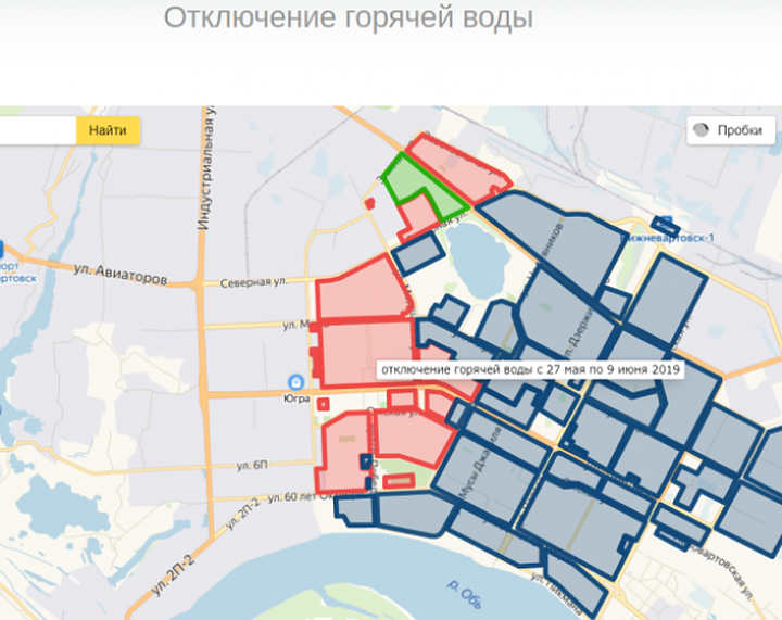 Новосибирск карта отключений отопления