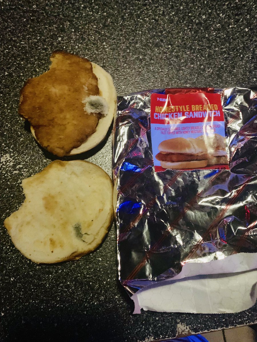 thomas_andreww's tweet photo. @7eleven  I’m not one to complain but this mold on a sandwich I took a bite out off is unsanitary and honestly disgusting...may I please speak with someone ASAP. I frequent this establishment and will never again. https://t.co/B03vqmEqw0