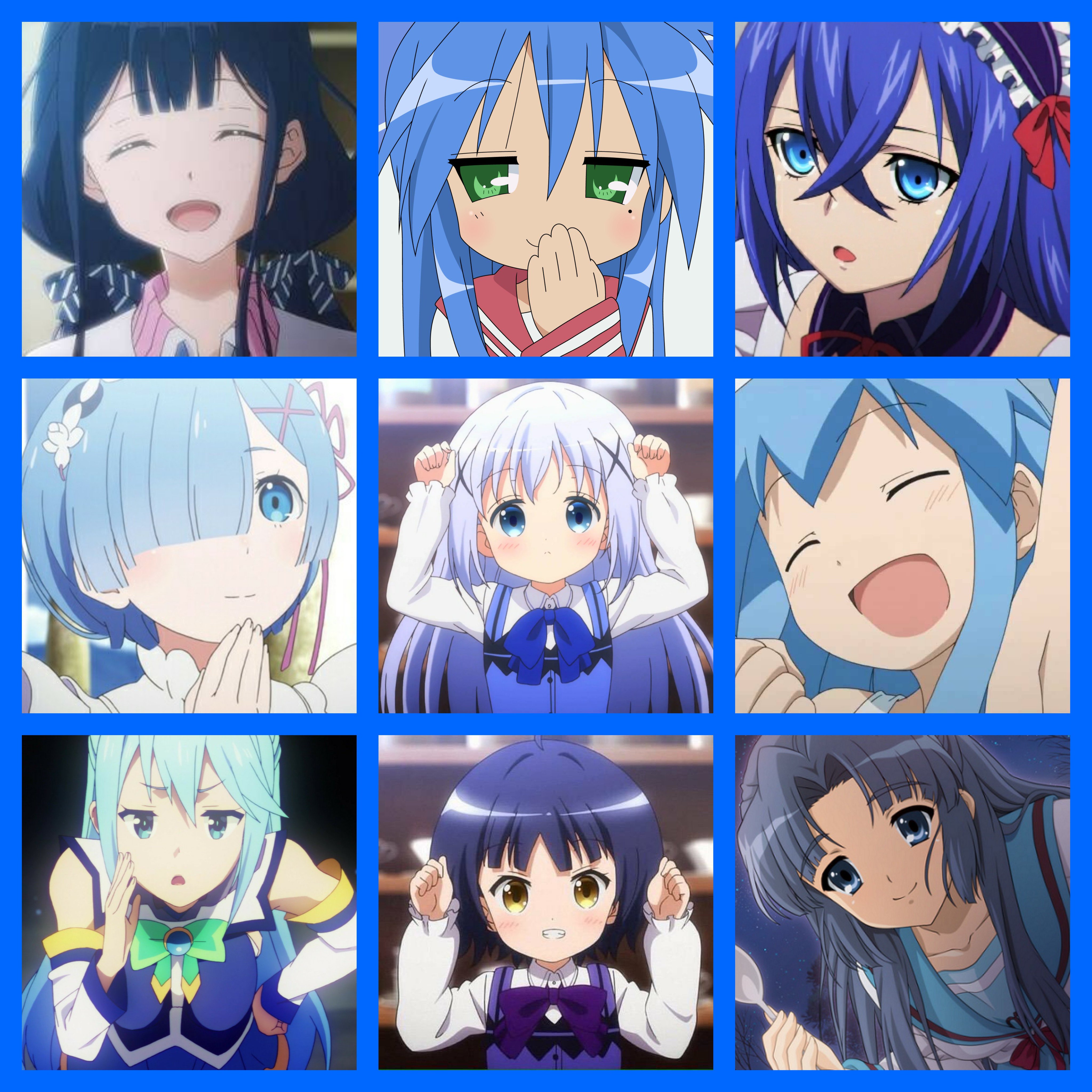 さく菜 アニメ垢 青髪 水色髪ヒロインキャラ寄せ集め 36人 好きなキャラいたら教えください 青髪キャラ 水色髪 キャラ アニメ好きと繋がりたい いいねした人フォローする リツイートした人フォローする T Co Wzpvjwnzug Twitter
