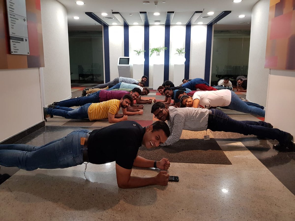 V_J_A_G's tweet photo. Cisco Managed Services DCOT Bangalore Team "Combining Fitness with Work" #2bTheFittestITCompany #LoveWhereYouWork #WeAreCisco #FitnessAndWellbeing https://t.co/LZ4lunTmkA
