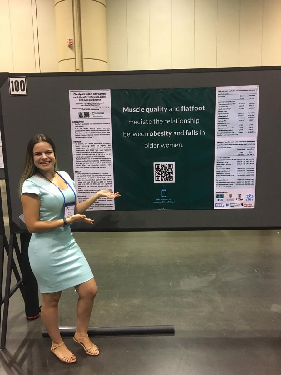silviagrneri's tweet photo. Using the new #betterposter format at #ACSM19. It was the most productive poster presentation ever!   Thanks @mikemorrison!
#obesity #falls https://t.co/X8oHAgs9ps