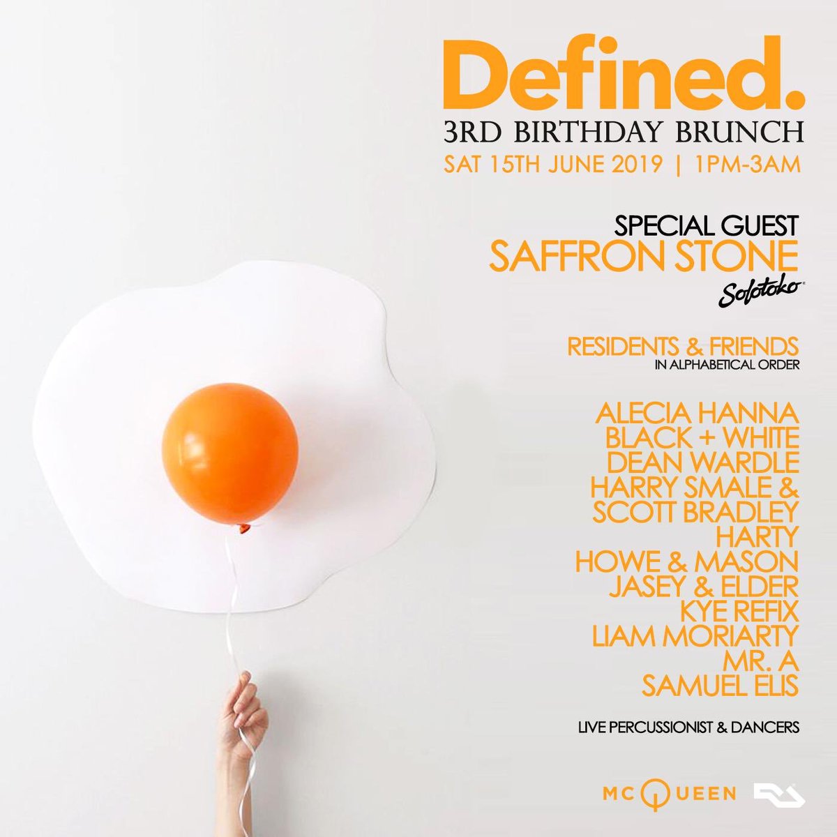 Pleased to announce our line up with very special guest <a href="/SaffronStone_/">Saffron Stone</a> joining us for this special day! Tickets on sale now! bit.ly/definedbrunch