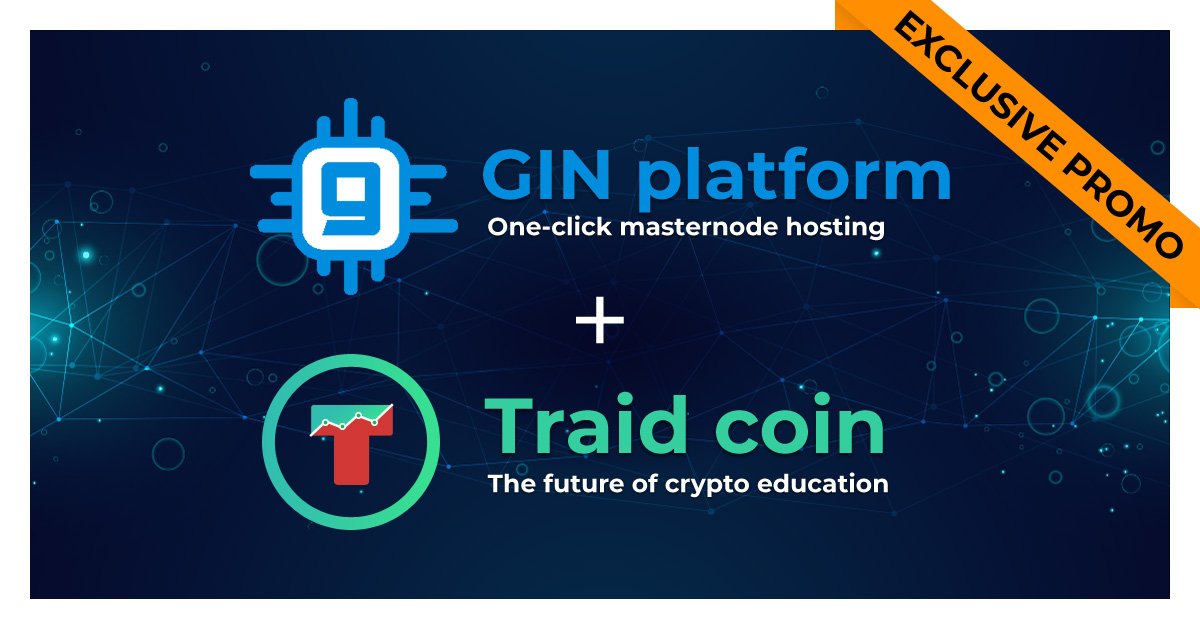 traid_platform's tweet image. We're thrilled to announce that we partnered up with @gincoin_crypto for an exclusive promo.

🔥Get FREE 1-month hosting for your $TRAID masternode 🔥

👉ginplatform.io/masternode-hos…

*Only new MNs qualify and the promo is valid for 1 MN per user

 #TRAID #Traid_platform #Masternodes