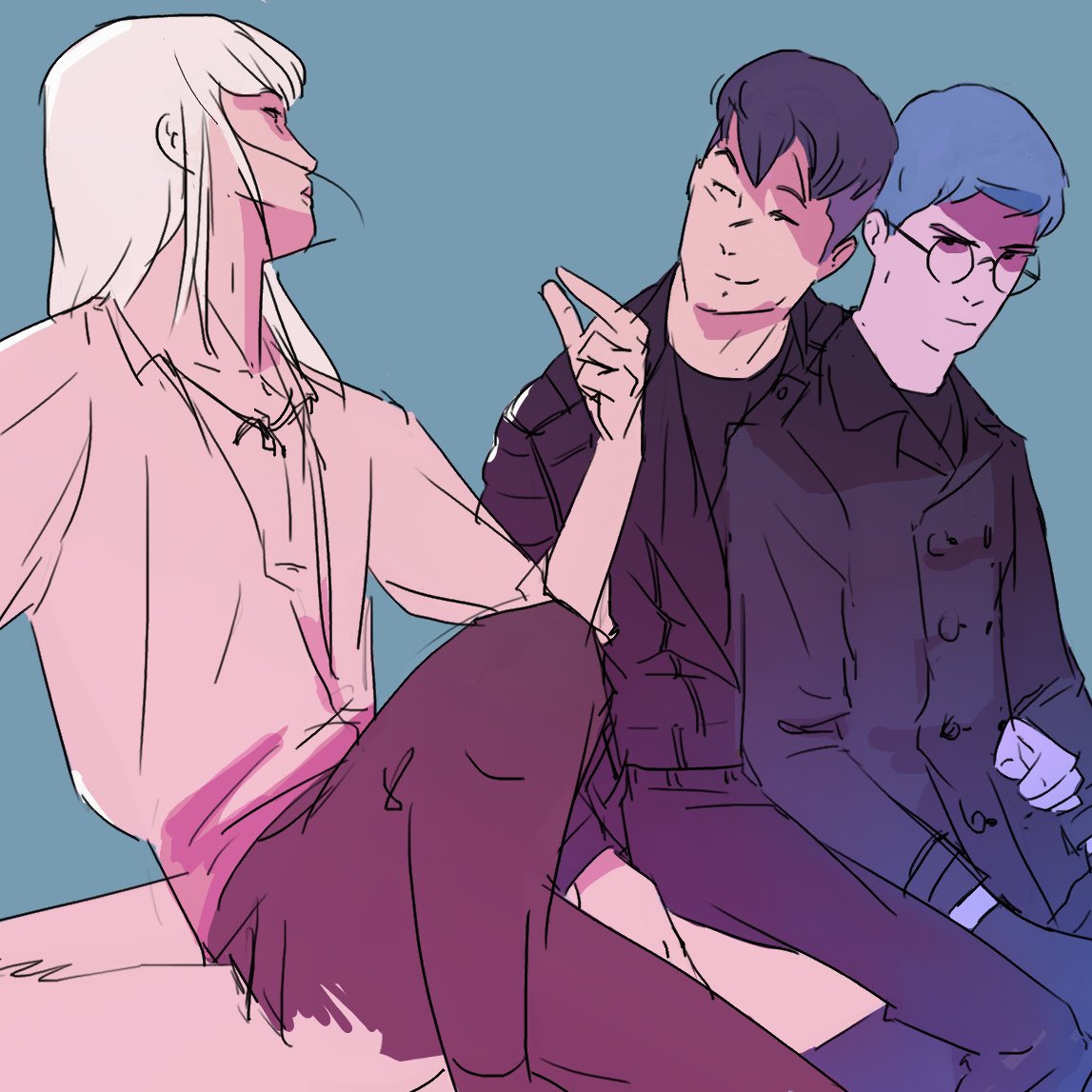 crash_galaxy's tweet photo. I'm not sure the three of them together is going to be the best idea...😚

#queercomics #queerromance  #mmromance #ScifiRomance  #lgbtcomics https://t.co/GgvfURWZdj