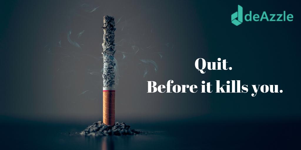 deAzzleApp's tweet photo. Say no to smoking today! Have a better tomorrow. #WorldNoTobaccoDay  #QuitSmoking https://t.co/fpRLrl5xNN
