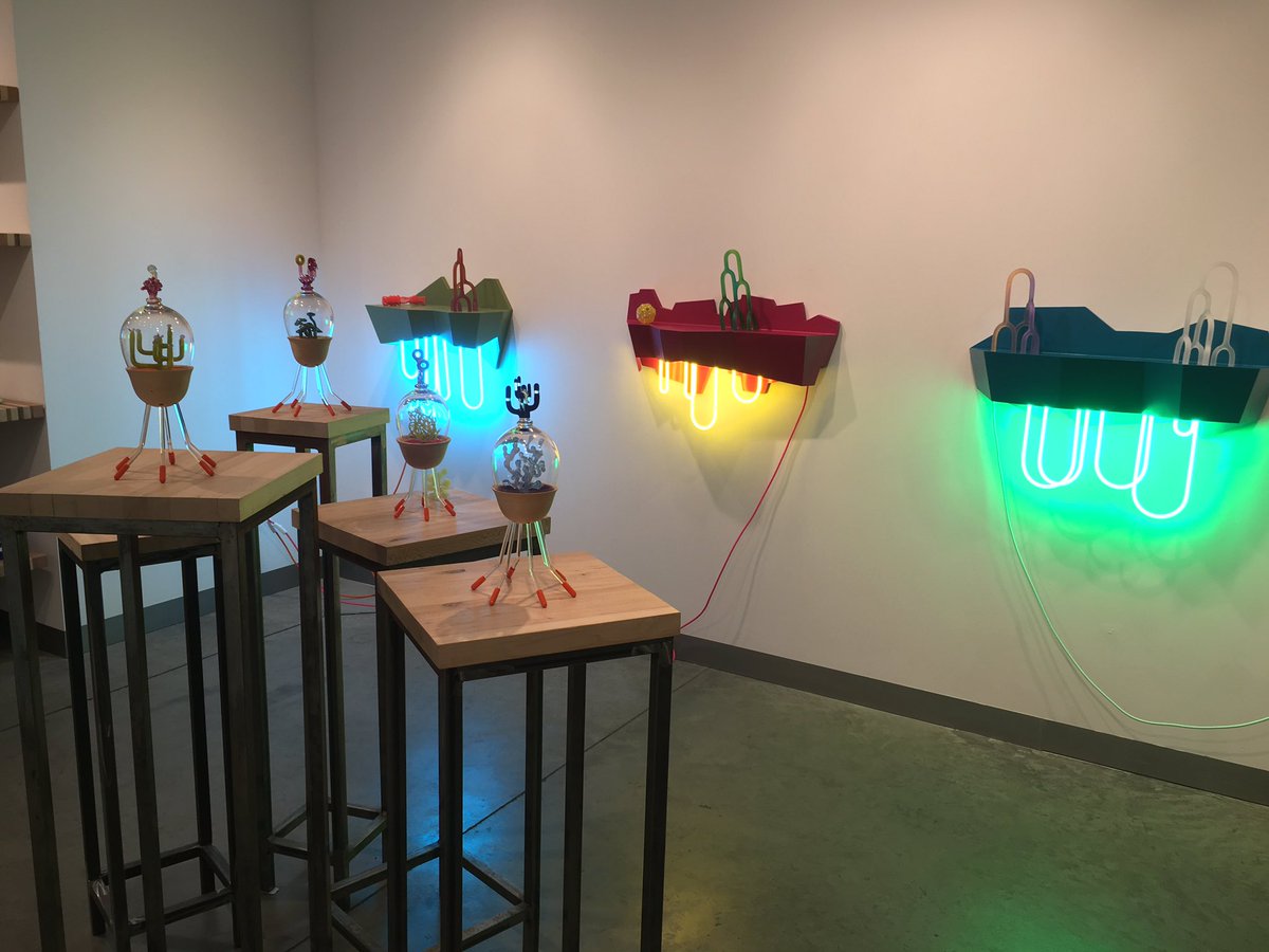 Awesome display of Wes Valdez’s glass sculpture. Friday,  6-9 pm. #meettheartist #denverart #glassart #flameworking #glassblowing #fluxstudiollc